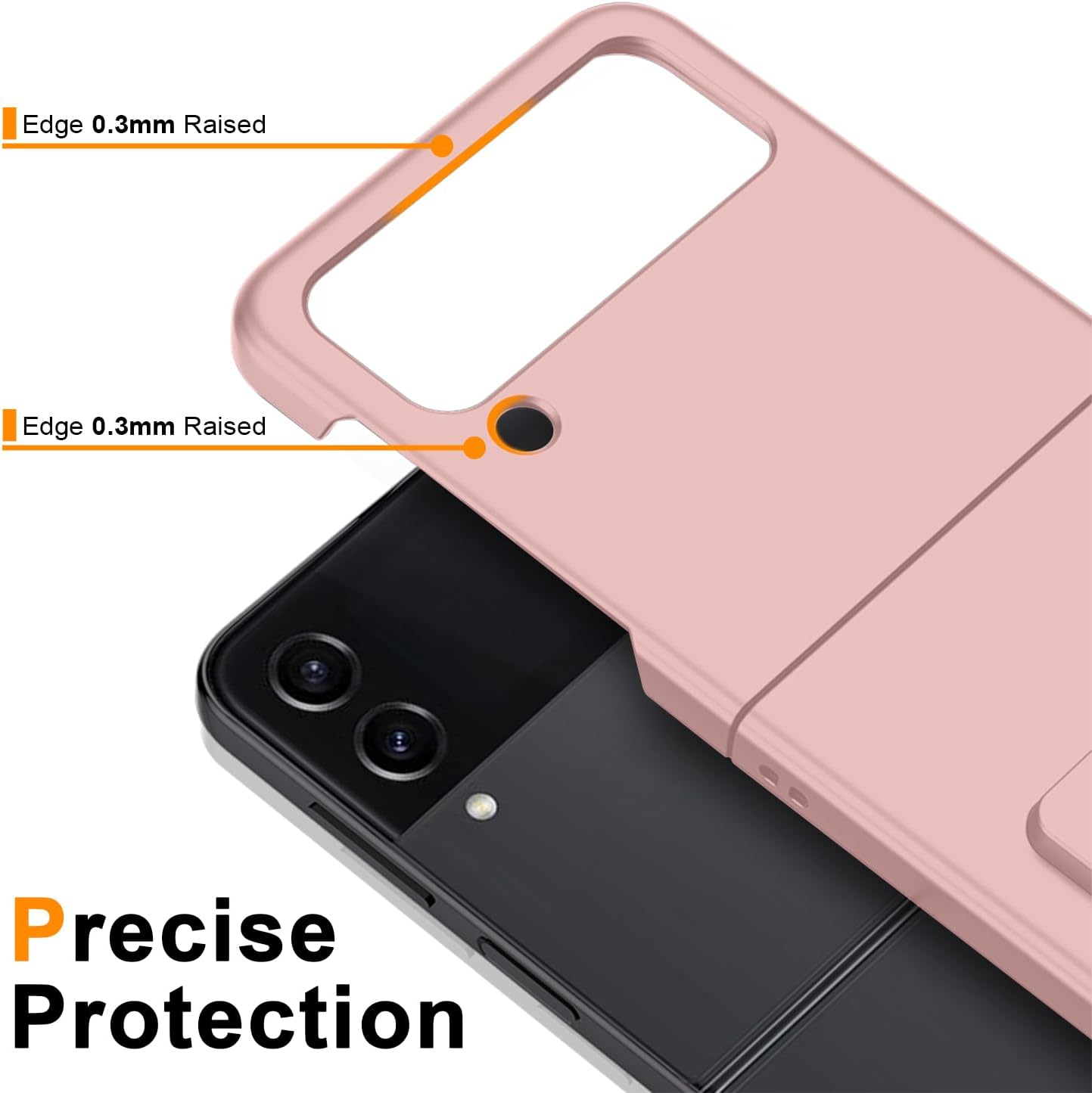 Galaxy Z Flip 3 5G Case with Stand,Military-Grade Protective Case,Lightweight,Slim Fit Drop Protection Rugged Shockproof Cover for Samsung Galaxy Z Flip 3 5G,Pink 6-Z Flip3-02