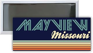 Mayview Missouri Souvenir 4.75x2-Inch Rectangle Fridge Magnet Retro Design