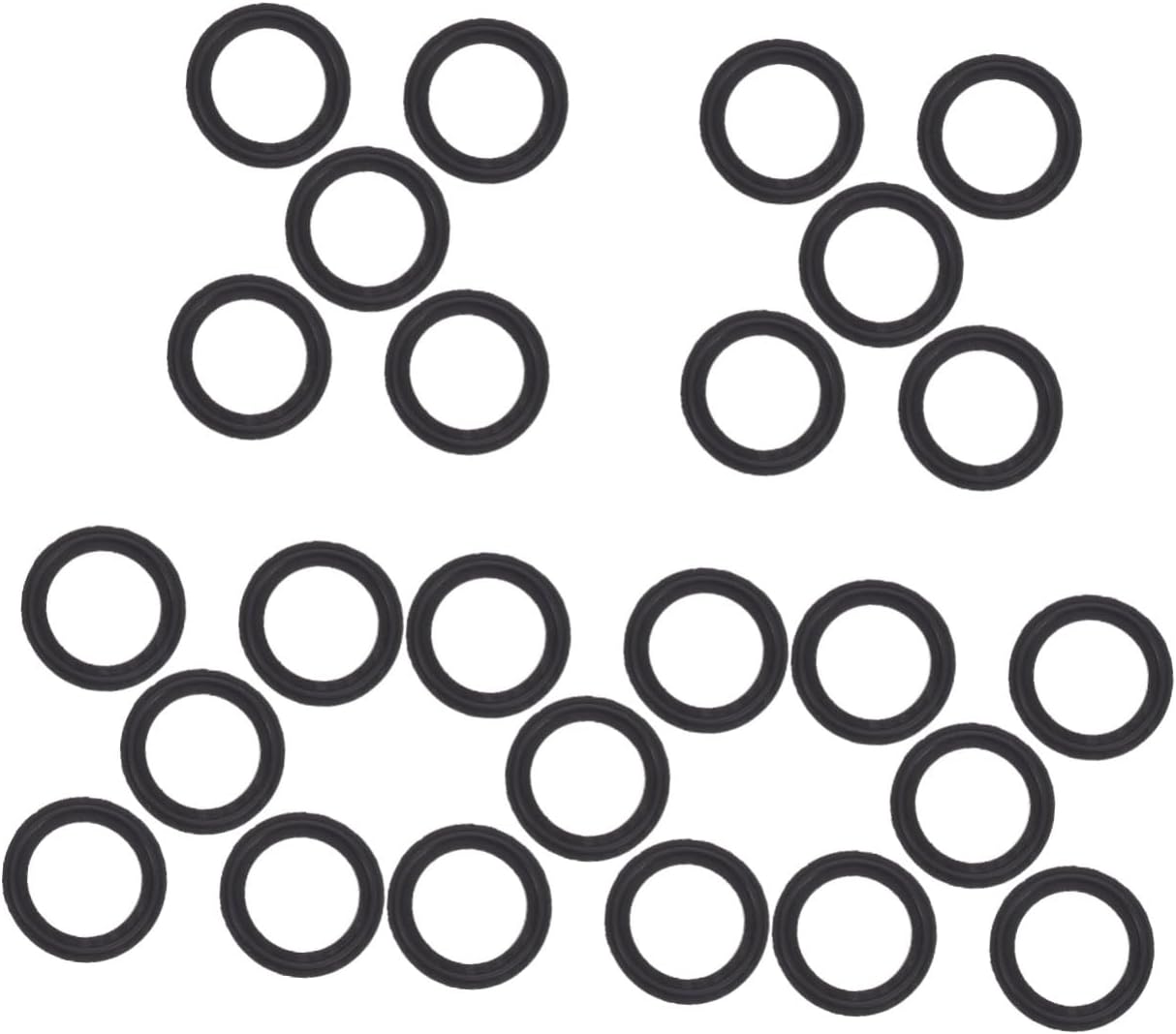 HEALLILY Triple Clamp Spacer Sealing Gasket Tri Clamp Ferrule Tri Clamp Ring Hose Gasket Washers O- Tri- O-ring Tri Clamp Fitting Clamps Seals Tri Clamp Gasket Rubber