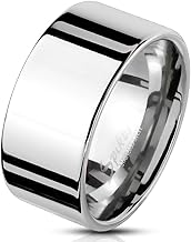 Bungsa® Men's Ring Silver Solid Stainless Steel, stainless steel, No gemstone.