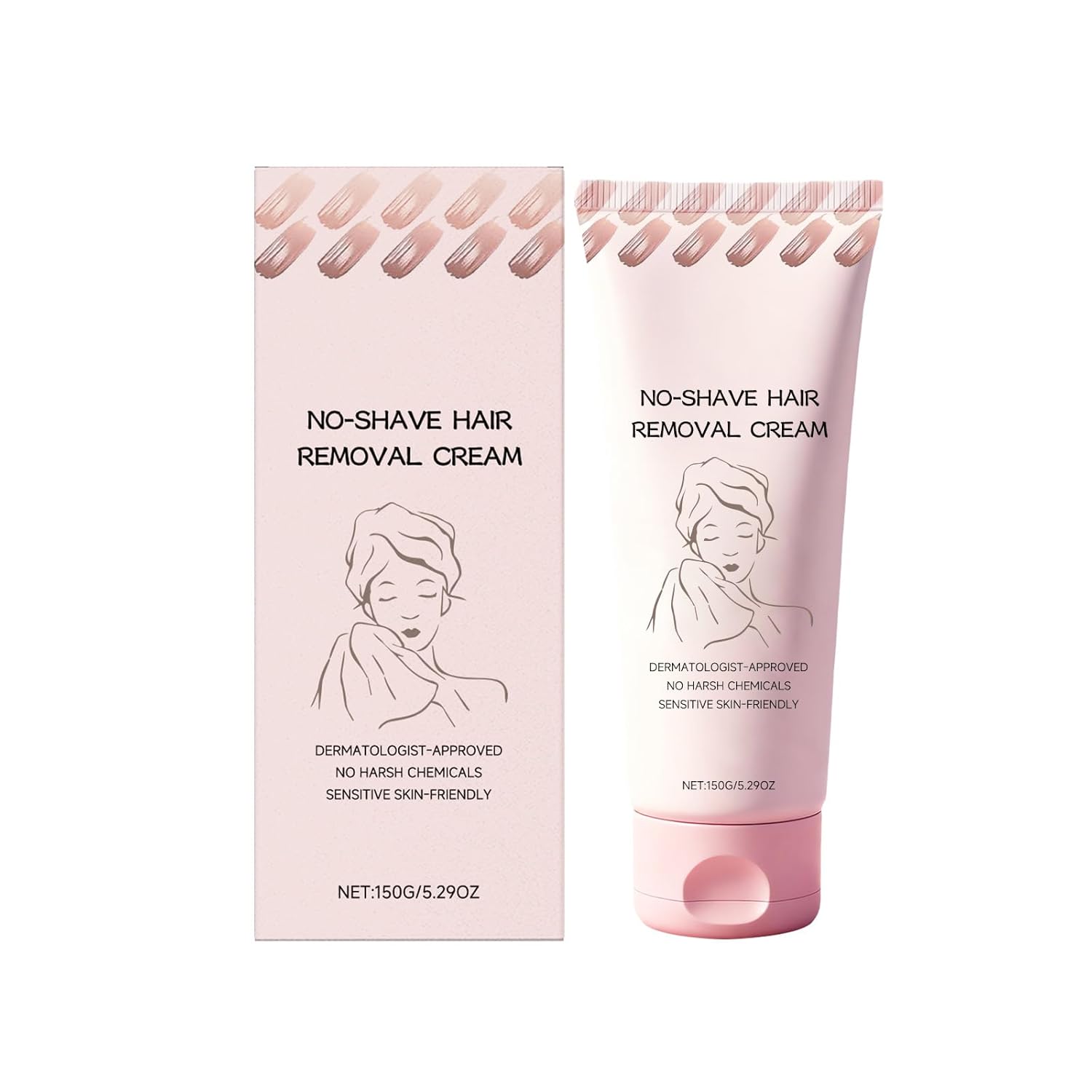 No Shave Hair Removal Cream, Suitable for Sensitive Skin, Fast and Gentle, Moisturizes and Nurtures Skin, Leaving it Soft and Protected after Hair Removal