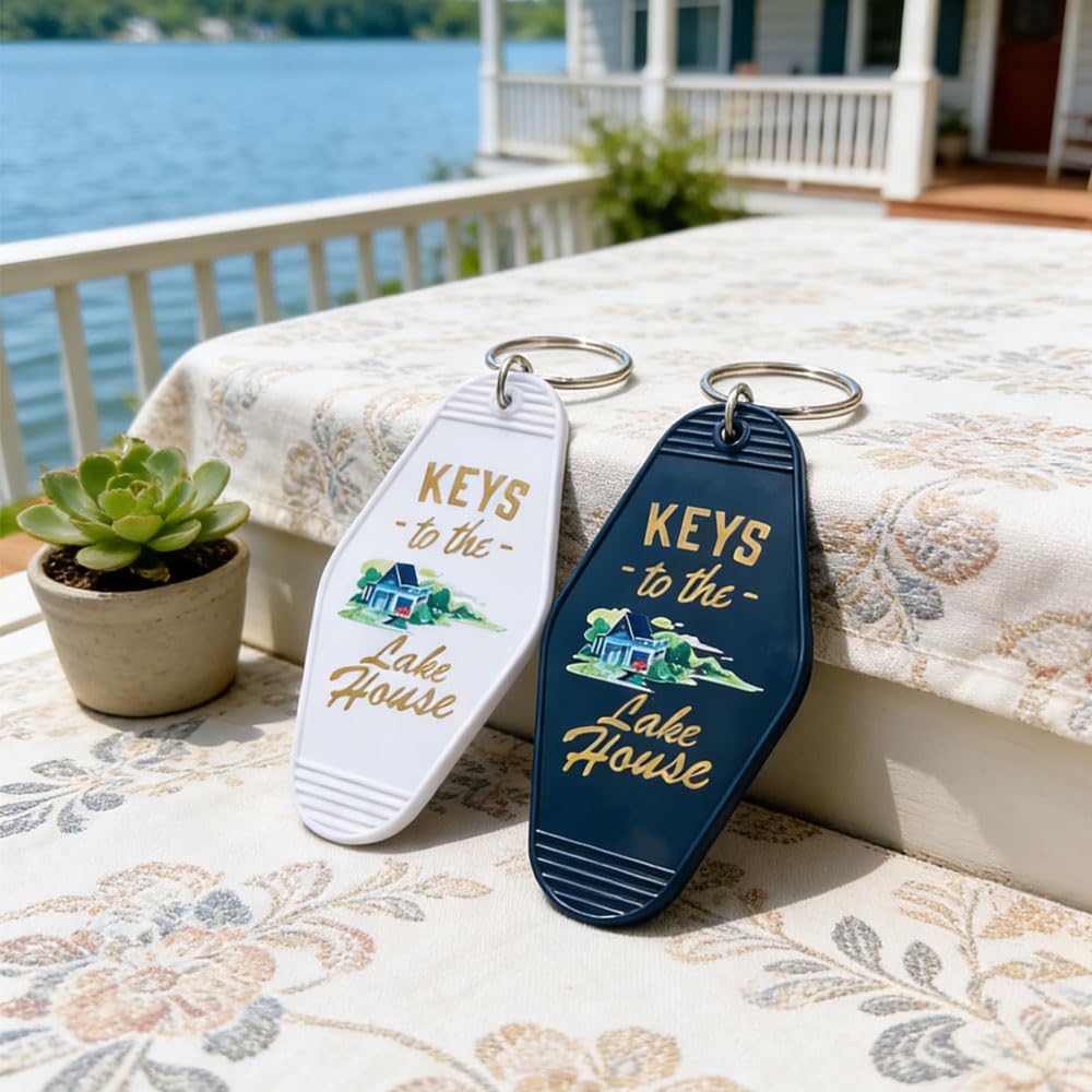4pcs Keys To The Lake House Keychain Bulk, Funny Key Chain, Lake Accessories, New Home Gifts - Image 3