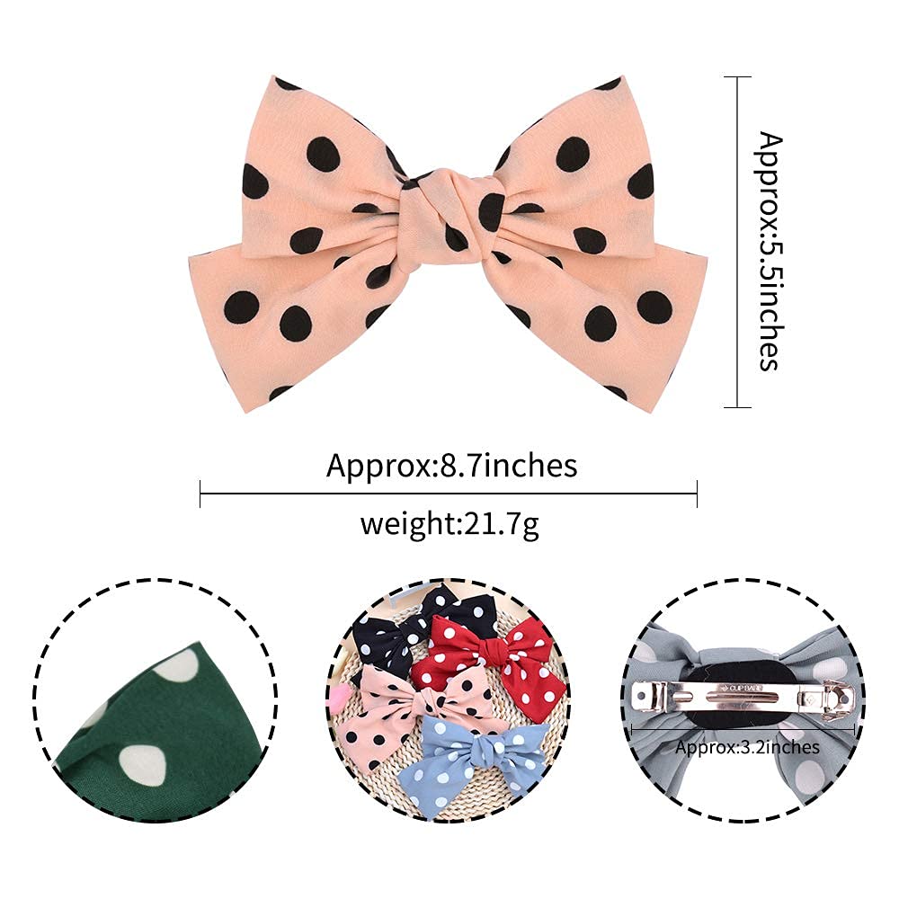 APSAMBR-3 PCS RANDOM COLOR female hair clip solid color bow hair clip satin bow is specially designed for teenagers and infants, 3-piece 10 iCM APPROX 2