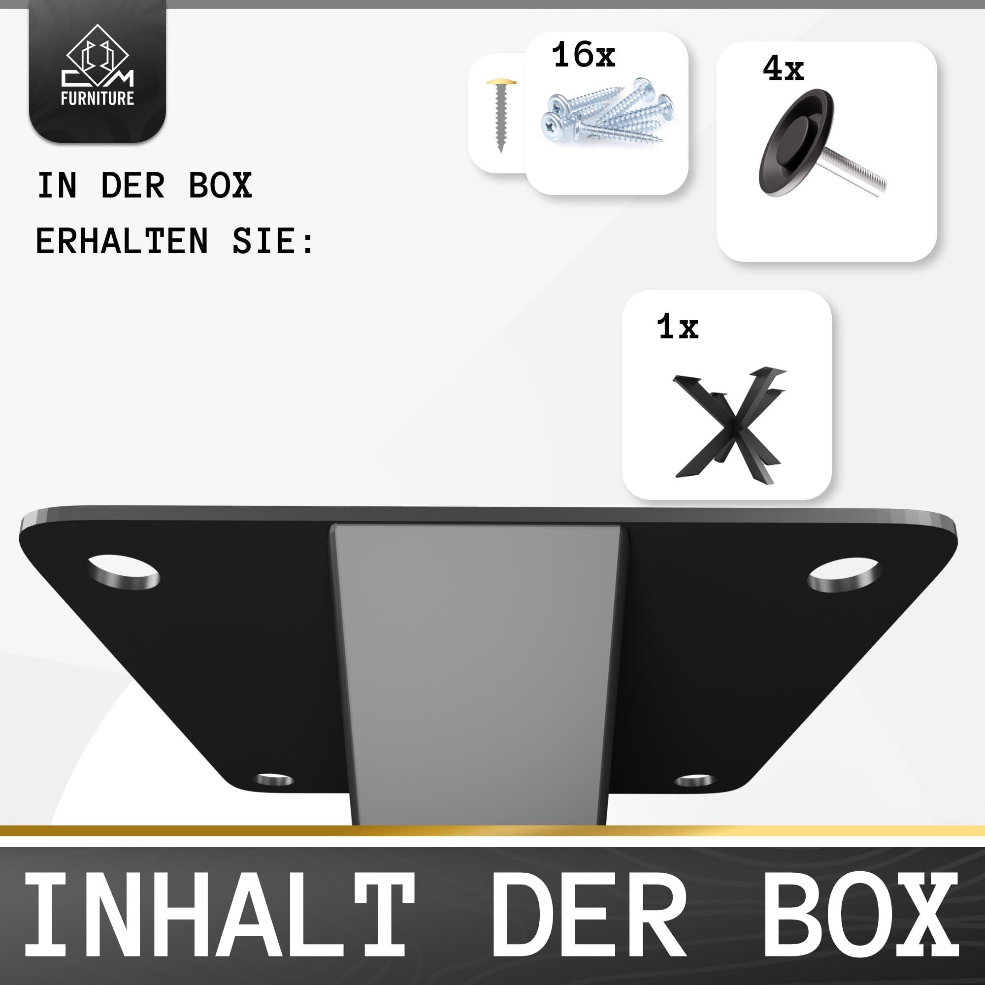 Tischbeine Tischgestell Metall Schwarz Hoch 72cm für Esstisch