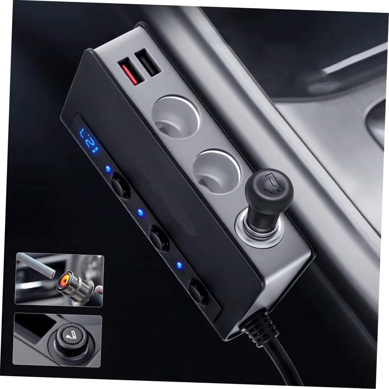 DOITOOL 180w Cargador De Coche Puertos USB y Adaptadores De Mechero Distribuidor De Energía para Dispositivos Móviles Cámaras