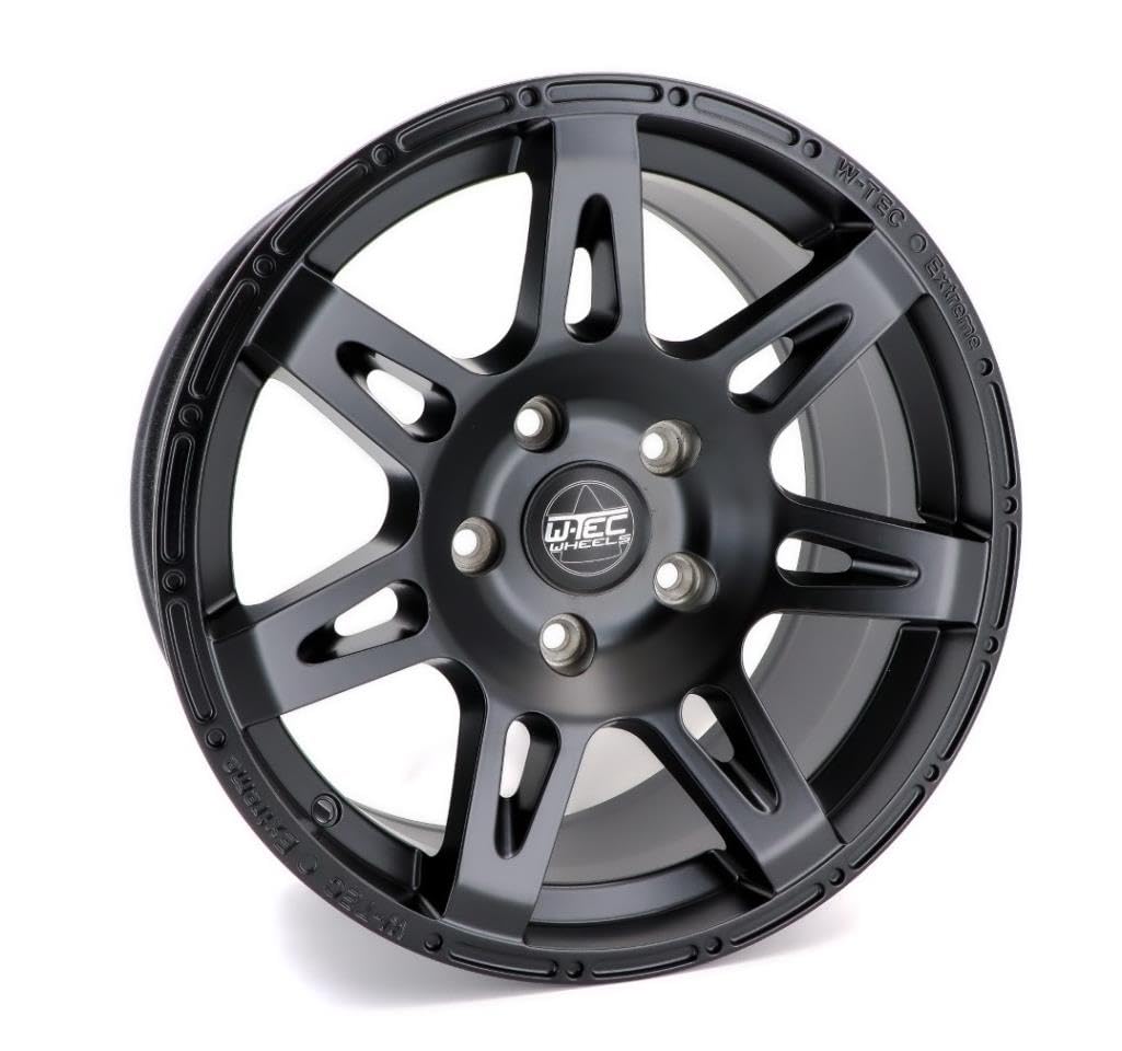 Cerchio in Lega 4X Extreme Black Edition 8,5x17 Pollici 5x127 ET +30 Nero Opaco, Compatibile con Gladiator JT (2019-2024)