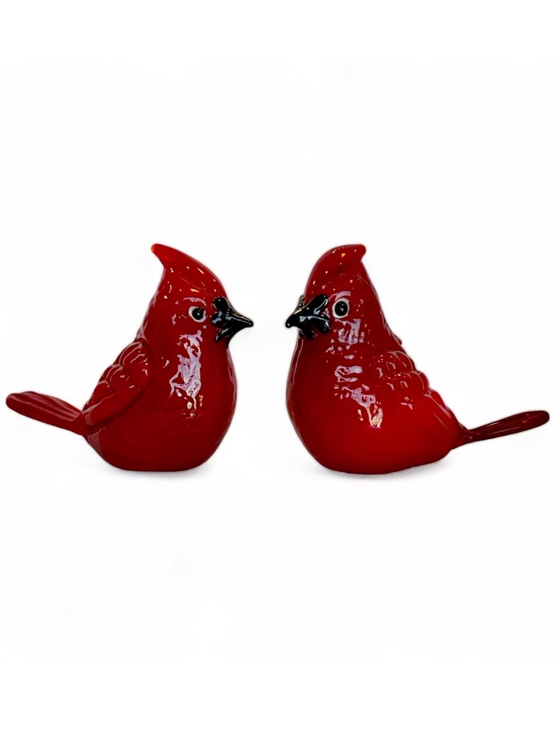 Ensemble salière et poivrière en verre rouge, cadeau de Noël
