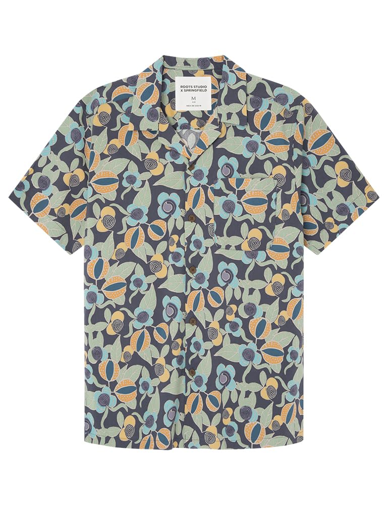 SPRINGFIELD Camisar Reconsider Roots Estampada Viscosa Camisa para Hombre