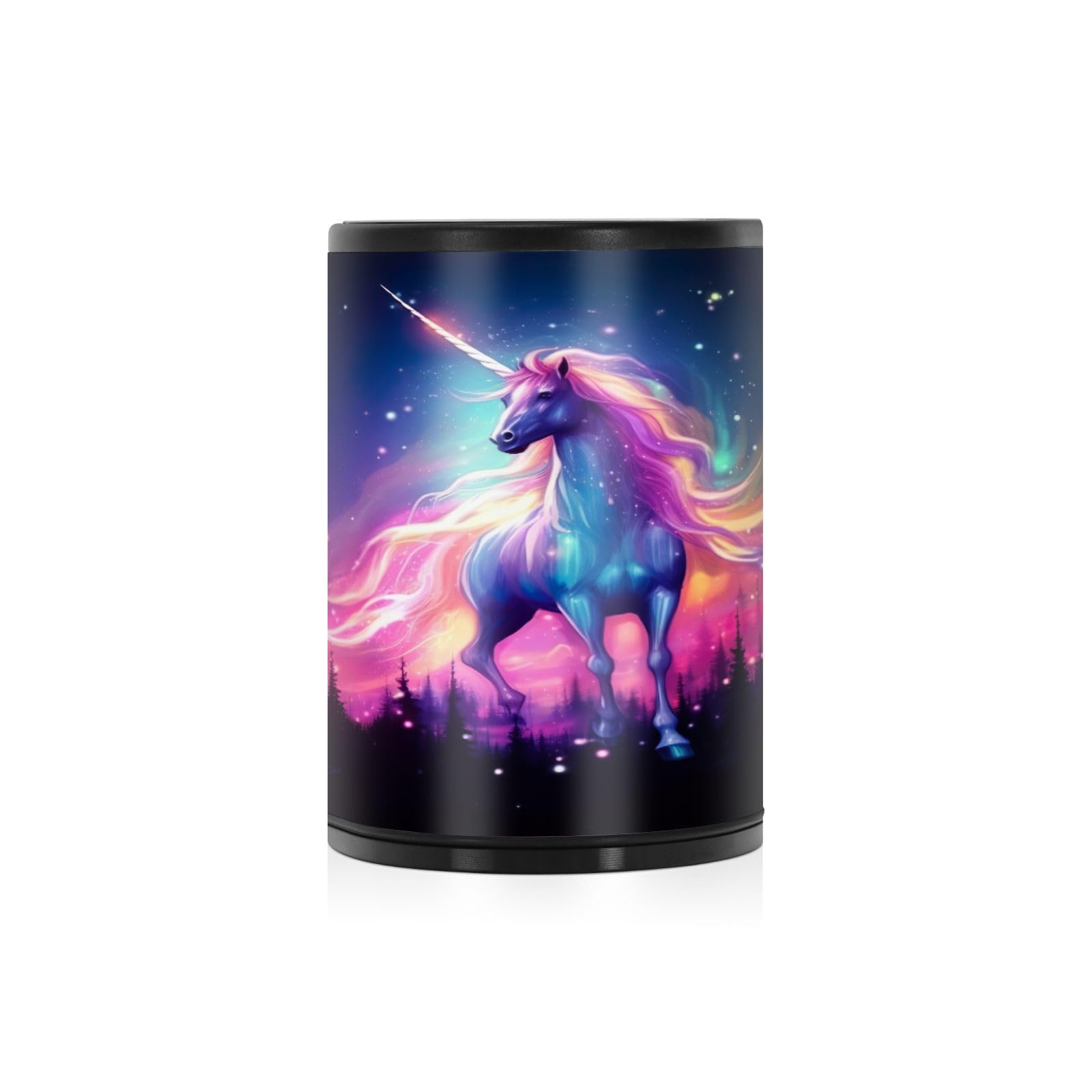 SDMKA Galaxy Unicorn Car Ashtray with Lid, Portable Car Ash Tray Detachable Smokeless Mini Trash Can for Car, Home and Office