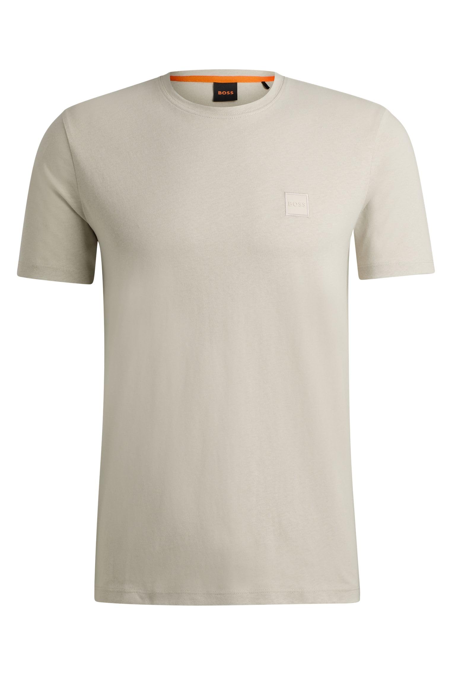 BOSS Mens Tales Logo-Patch T-Shirt in Cotton Jersey