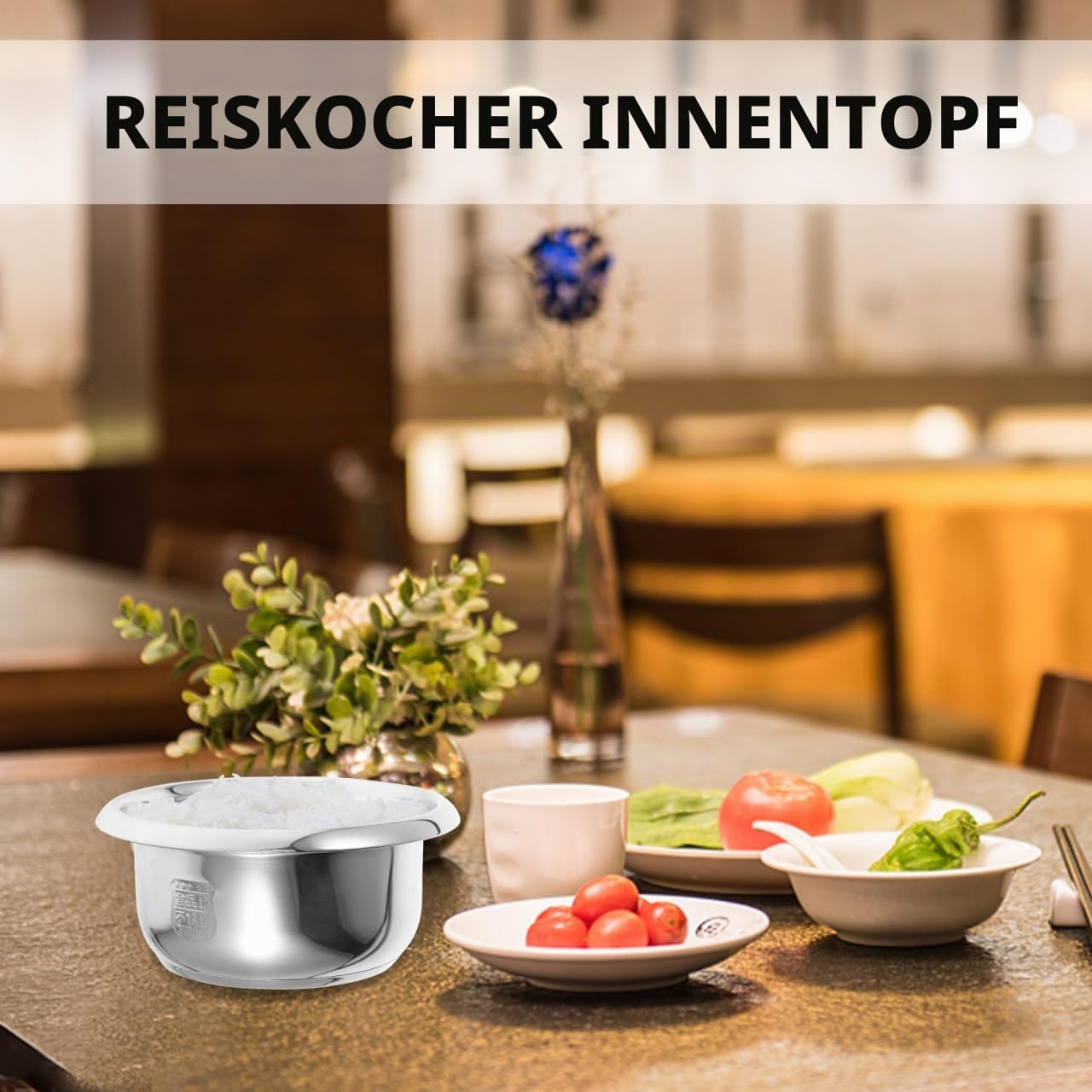 Amosfun Edelstahl Innentopf Für Reiskocher 1 Liter Universeller Ersatztopf Für Reis Kochen Dampfgaren Mit Gleichmäßiger Wärmeverteilung Für Küchengebrauch