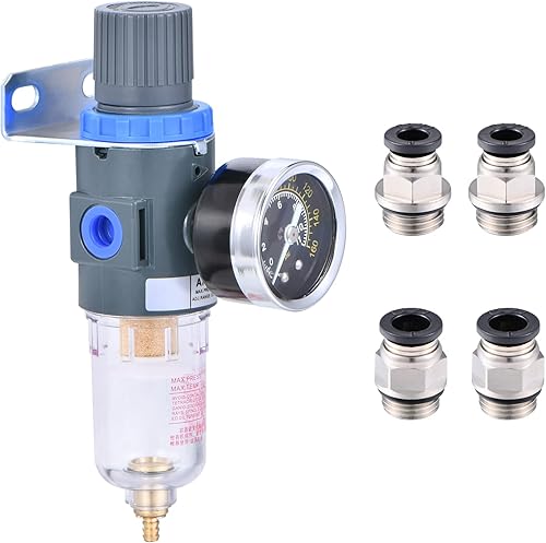 ZHONG AN Regulador de presión de filtro de aire NPT de 14 de pulgada filtro compresor de herramienta de aire con medidor