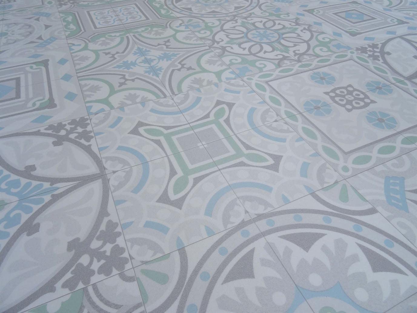 Pavimento de PVC en diseño retro, Corte (2m de ancho / 3m de largo)
