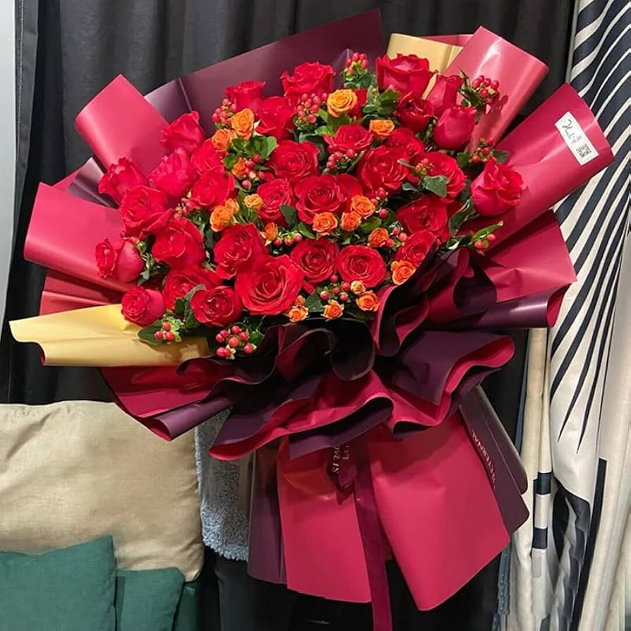 ペーパーフラワー Amazon.co.jp: XICHEN 20枚/両面カラーフラワーラッピング