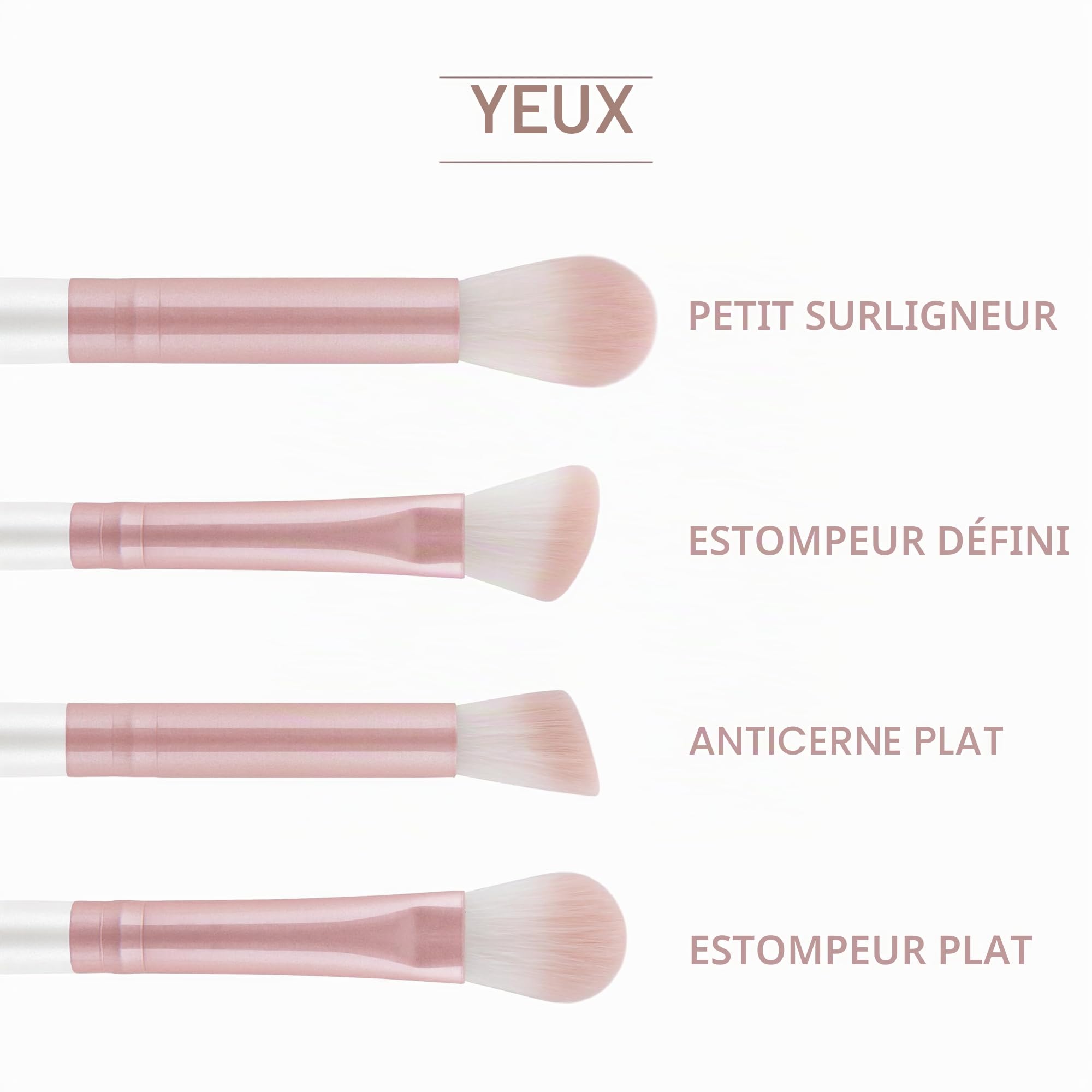 Set de pinceaux de maquillage Luvia, Prime Vegan Pro - Candy, 7 pinceaux de maquillage avec rangement pour pinceaux, éponge Blender & tapis de nettoyage pour pinceaux cosmétiques