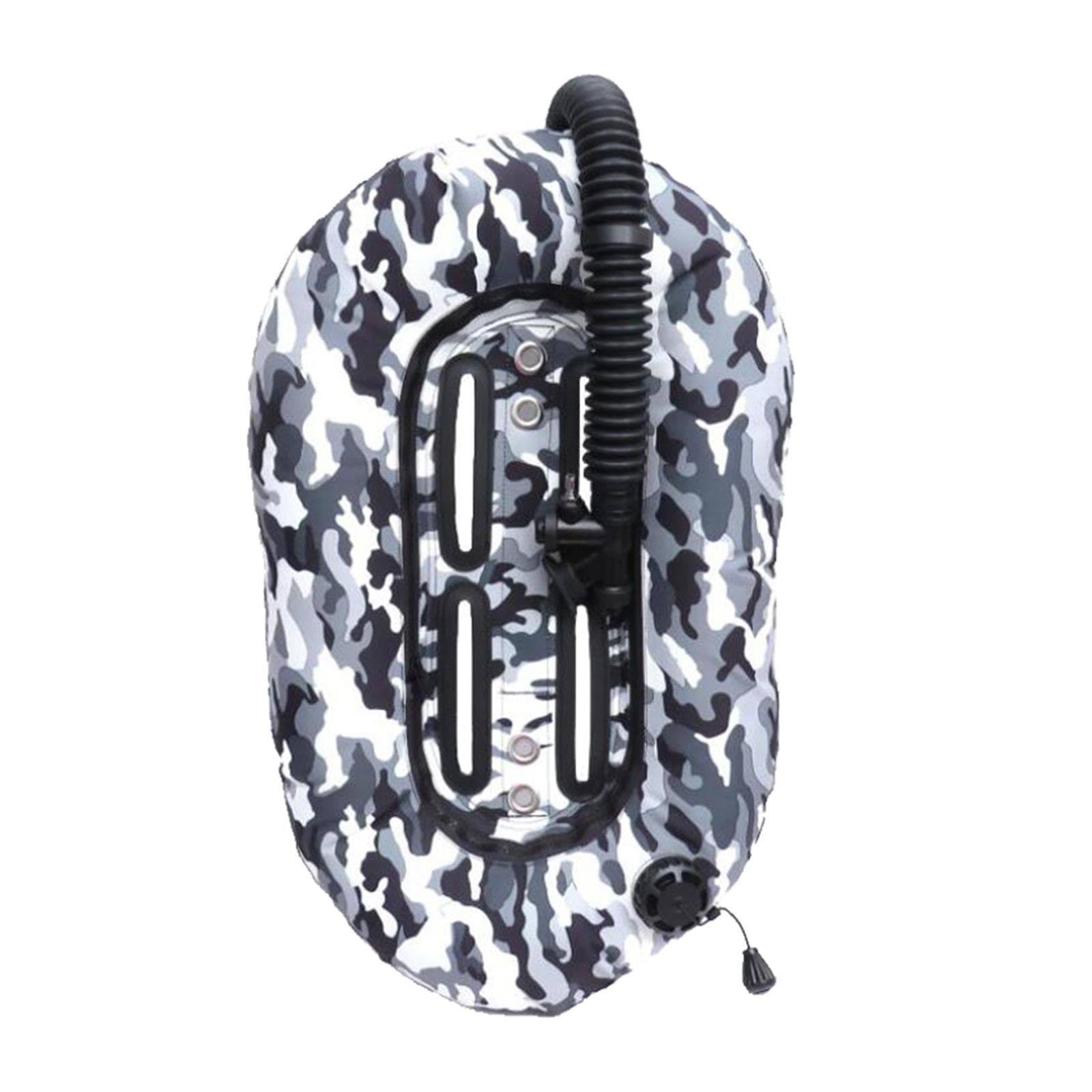 Compensateur de flottabilité arrière pour plongée robuste - Noir et blanc