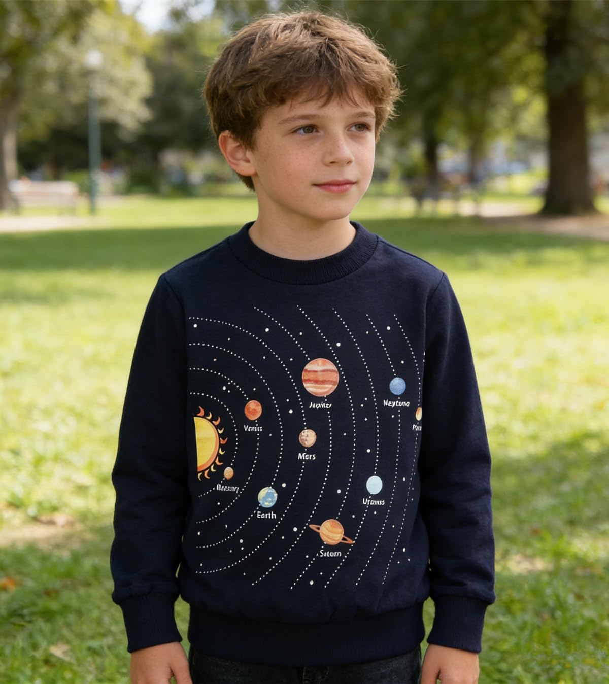 Popshion Toddler Boys Sweatshirts Dinosaur Long Sleeve Pullover Crewneck Shirts Cartoon Tee Sport Tops for Kids 1-8T