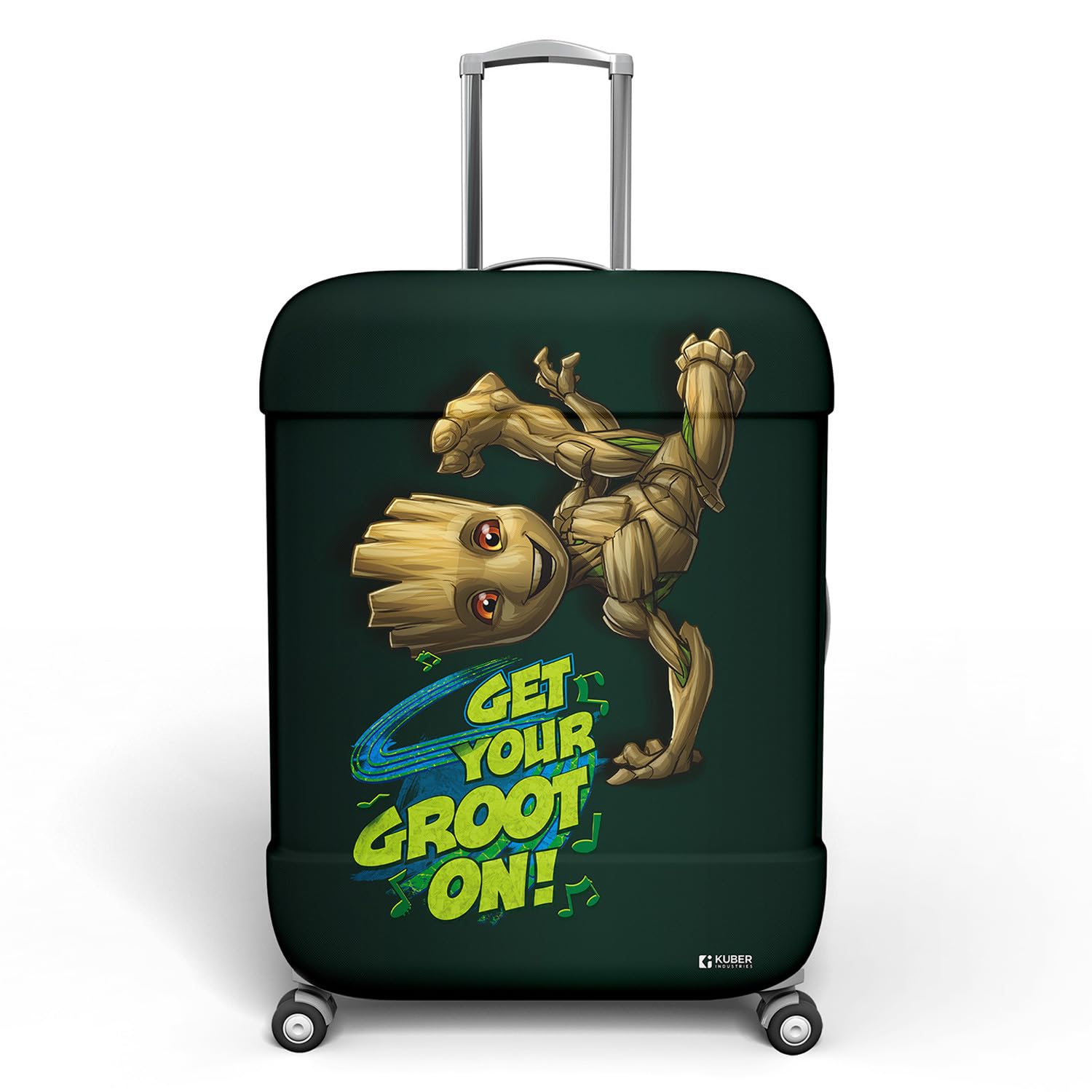 Marvel I Am Groot Luggage Cover | Polyester Travel Suitcase Cover | Washable and Stretchable Suitcase Protector | 22-26 Inch | Medium | Green-image-33