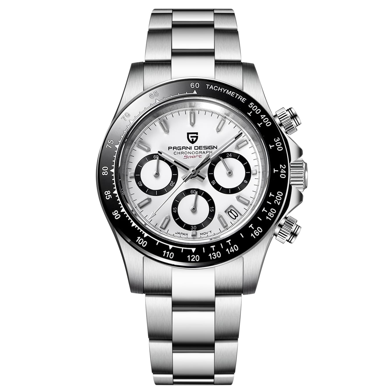 Pagani Design Herrenuhr VK63 Uhrwerk Daytona Chronograph Herren Hommage Quarz Uhr Keramik Lünette Edelstahl Sport Gummiband wasserdichte Taucheruhren Herren