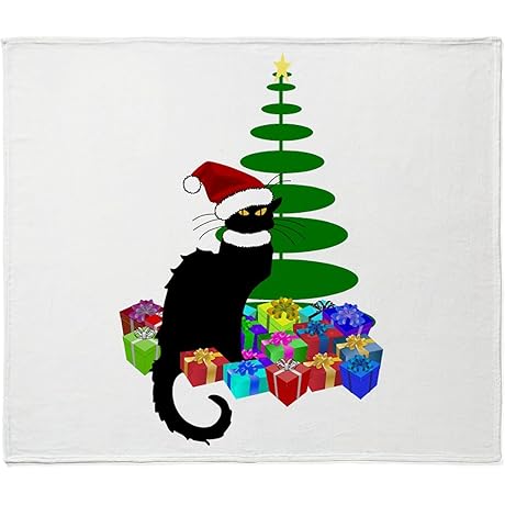 Snuggle Up with the Magical Le Chat Noir Christmas Blanket