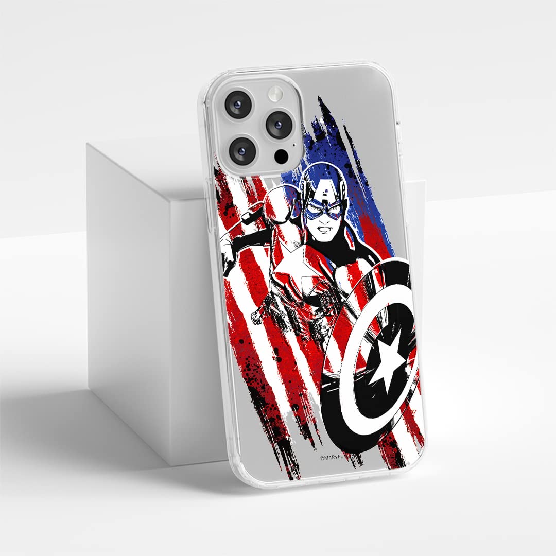 Custodia Ufficiale Marvel Per IPhone 13 Pro – Captain America, TPU Flessibile Con Bordi Rinforzati E Ricarica Qi Compatibile - 2