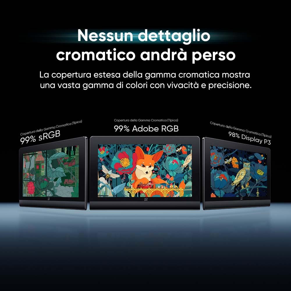 XPPen Artist Ultra 16 OLED 4K Touch Screen Tavoletta Grafica con Schermo 15,6", 2 Penne con 16K livelli di pressione, con mini tastiera