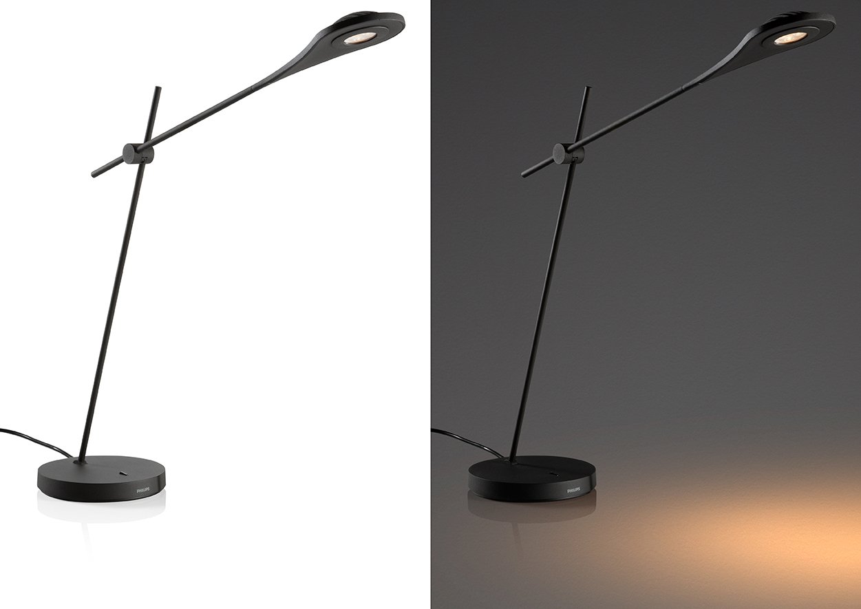 Philips 690763016-Schreibtischlampe, LED-Beleuchtung, Büro, Aluminium, grau 7.5|wattsW