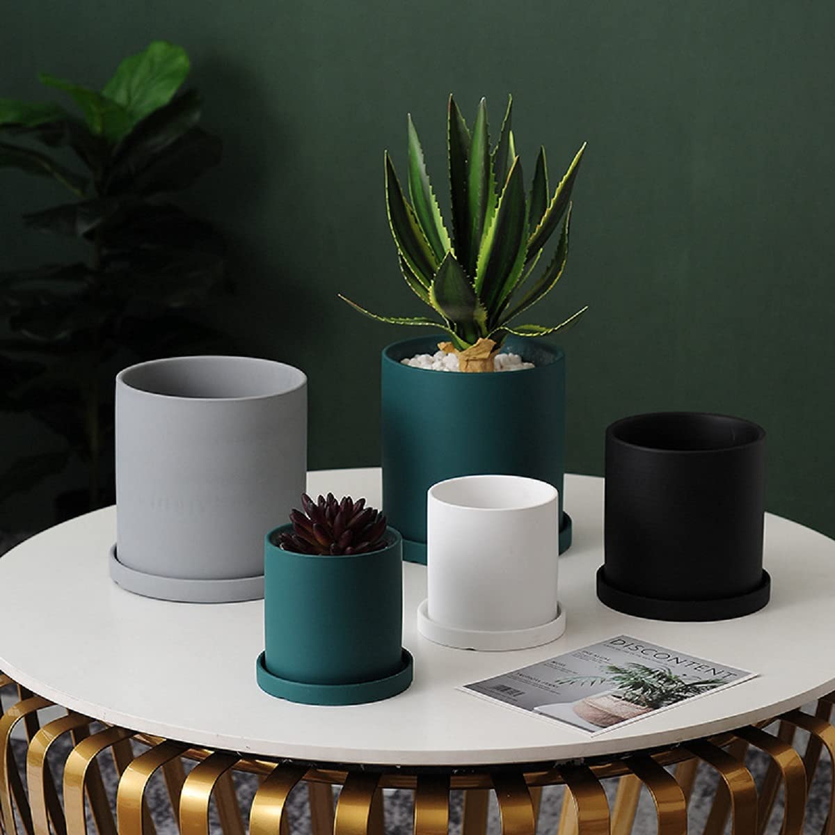 V-042○オランダ製 ホーロー製のアンティーク鉢カバー 寸胴 植木鉢