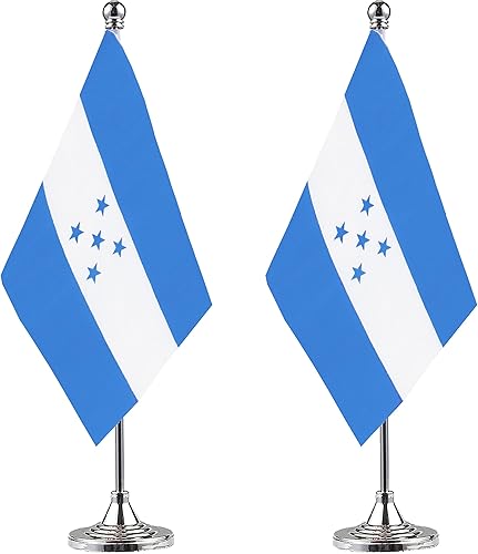 Miniatura 34 de WXTWK Paquete de 2 banderas de escritorio mexicanas pequeñas con base de soporte, decoración para eventos y celebraciones Afro Americano