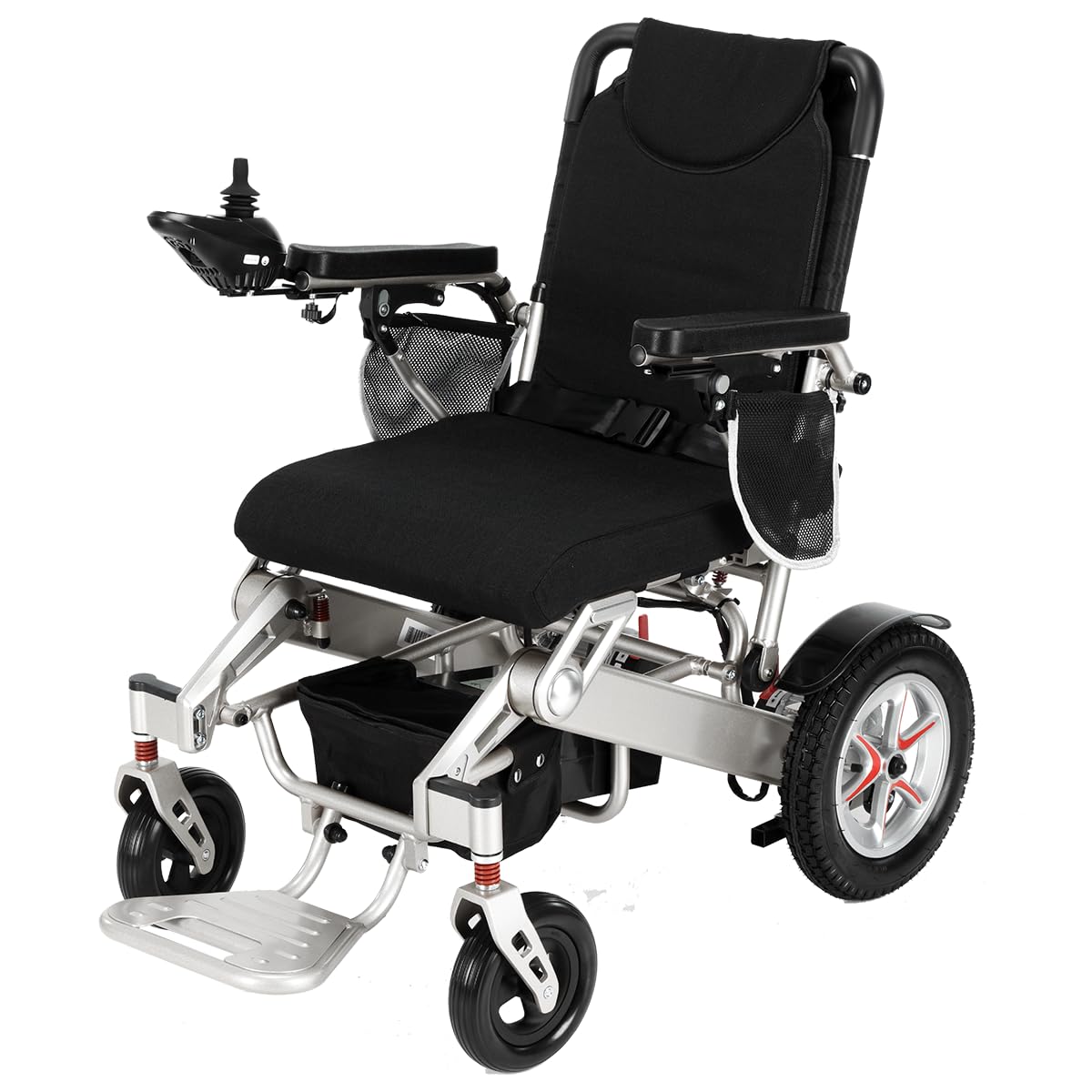 Klano KL90 All-Terrain Electric Wheelchair – Heavy-Duty, Foldable & Lightweight, 30 Mile Range, 600W Motors, Dual 12AH Batteries, Almost Zero Turn, Luxury Leather Seat