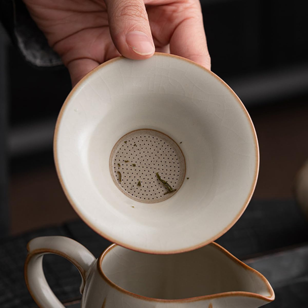 Filtro per Tè in Ceramica, Infusore per Tè Sfuso da Cucina