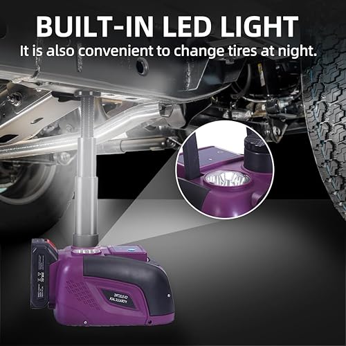 Miniatura 5 de FEANISIFEI Gato eléctrico para automóvil control remoto hidráulico inalámbrico 5 toneladas 12 V con pequeño gato de piso inalámbrico portátil para