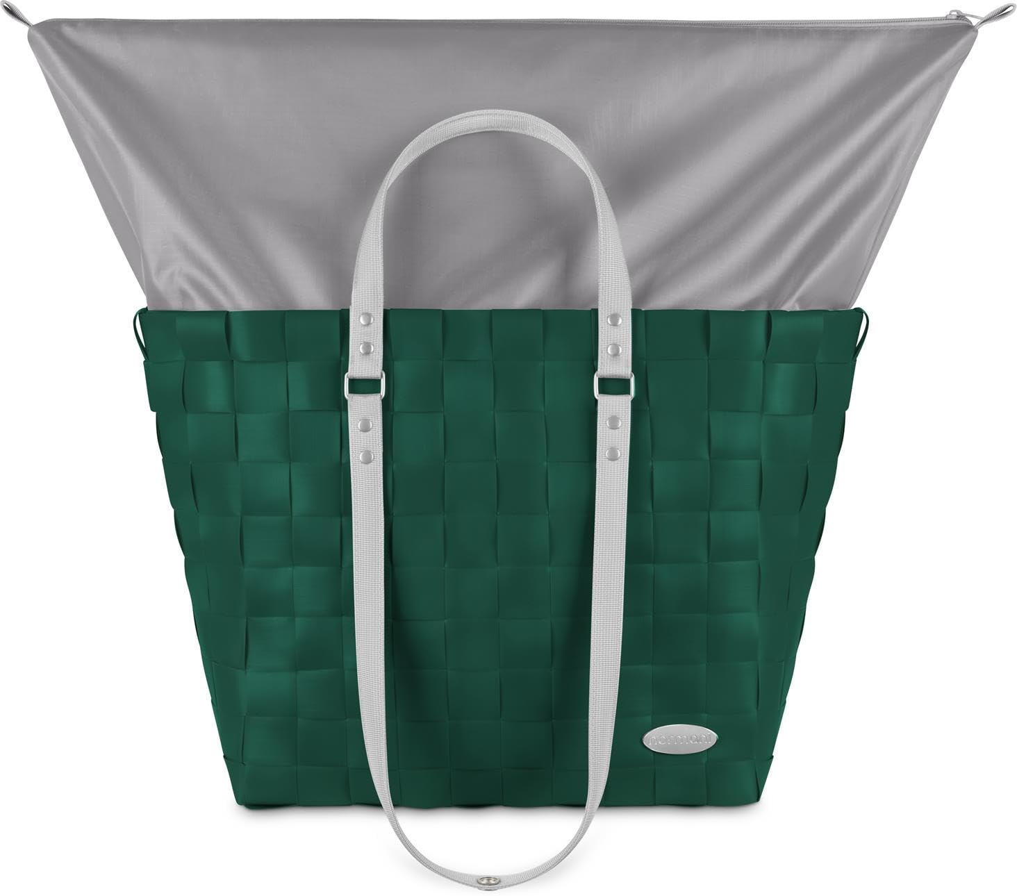 normani Einkaufskorb 25 + 15 l mit erweiterbarem Volumen und langen Henkel aus recyceltem Material