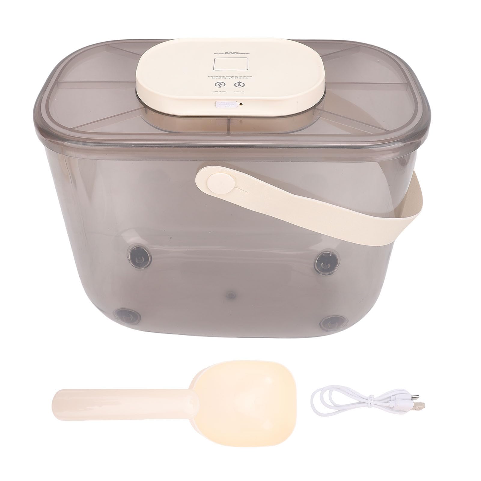 Luocute Contenedor de Comida para Mascotas con Sellado Al Vacío, Contenedor Hermético de Gran Capacidad para Almacenamiento de Alimentos para Mascotas con Tecnología de Vacío