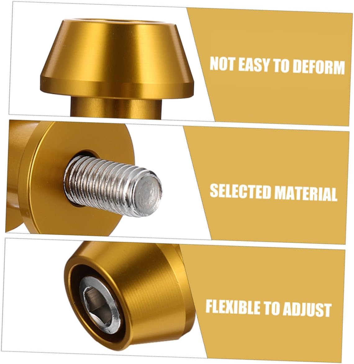 MAGICLULU 4pcs Motorcycle Swing Arm Spools Cnc 8mm Gold Swingarm Screw Stand Sliders Universal Motorbike Rear Stand Bobbins Replacement Parts for Motorcycles