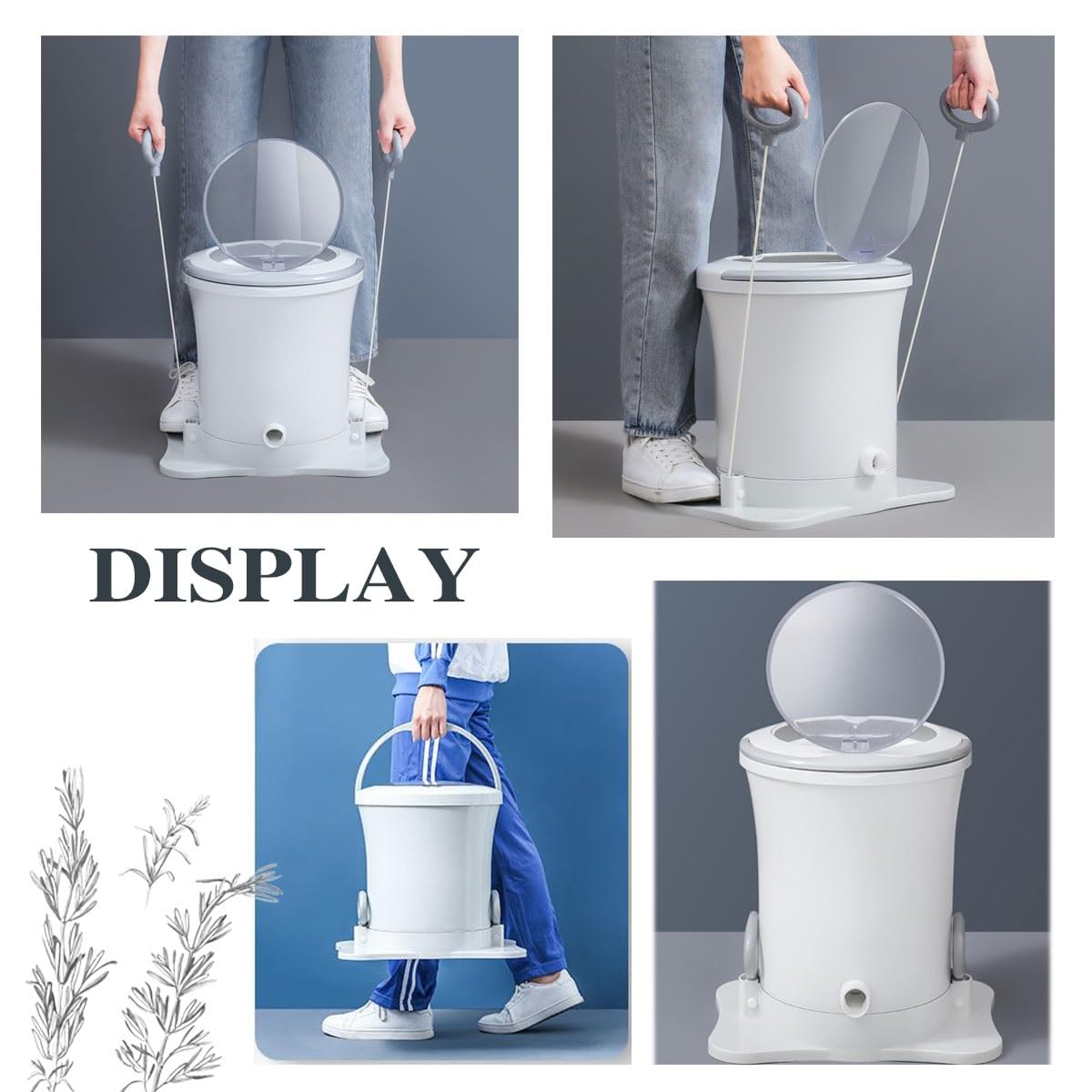 Manual Clothes Spin Dryer 17x15in 17x18.5in Spin Dryer Non-Electric Convenience And Efficiency For RV Apartments Dorms Camping Travel(White,Medium)