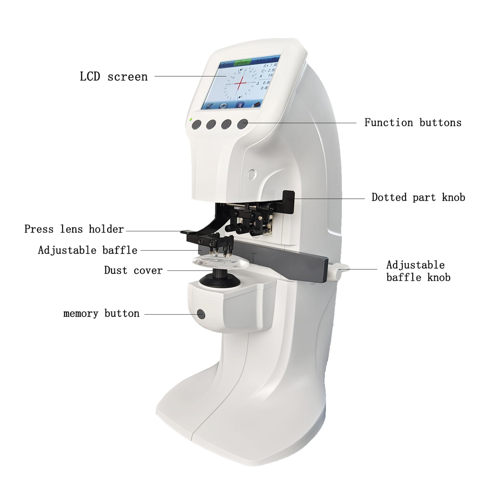 Optical Lens Meter Instrument Optique focomètre Portable autometer Digital autometer