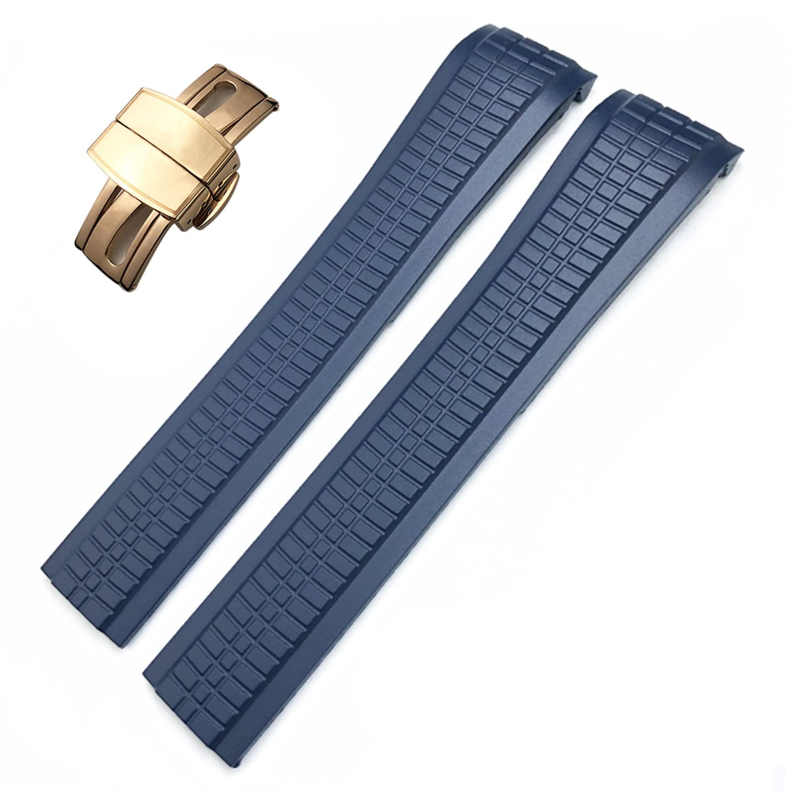 pour 5164A 5167A série Papillon Boucle Bracelet de Montre en Silicone 21mm Bracelets de Montre en Caoutchouc fluoré coloré pour Bracelet de Montre Homme et Femme