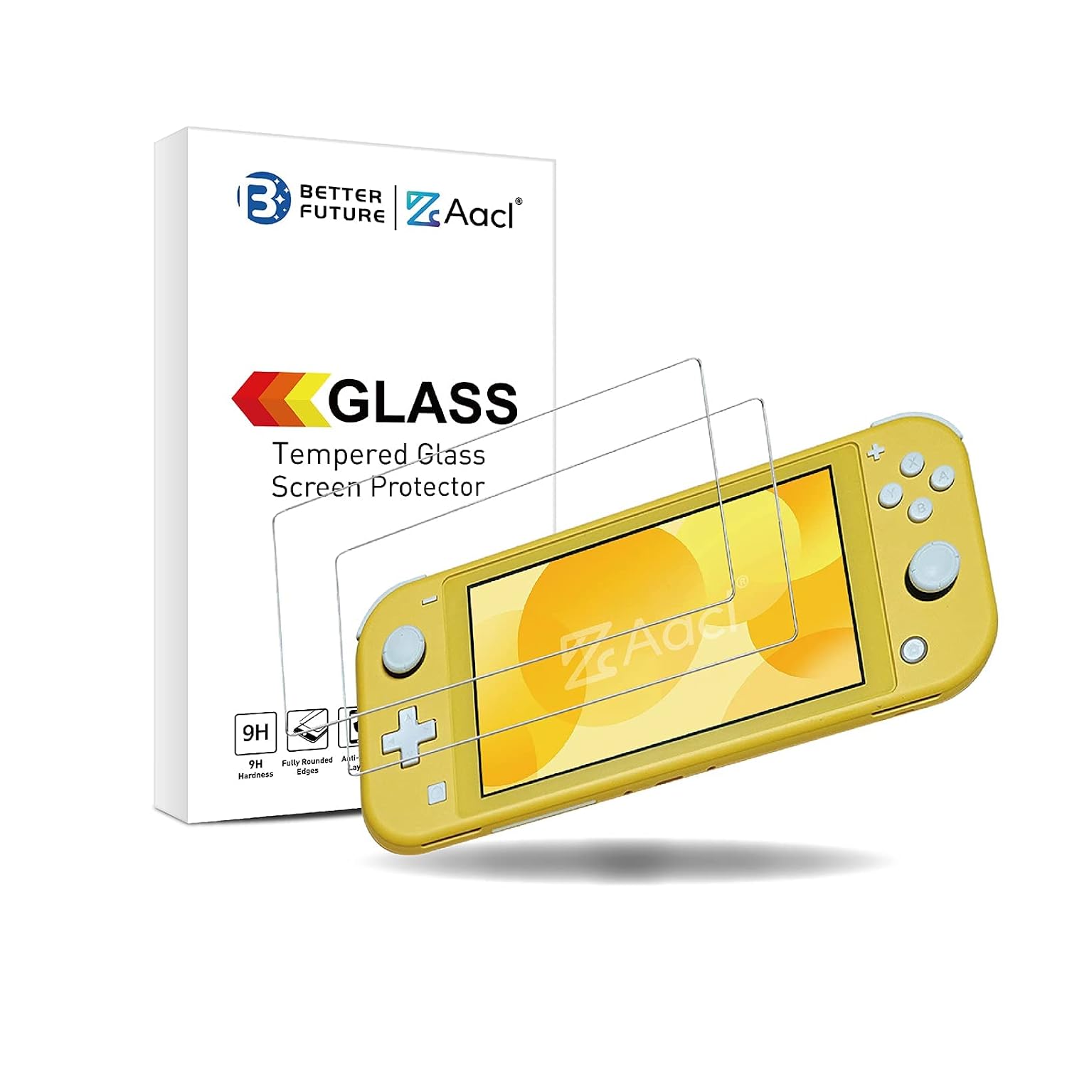 Screen Protector for Nintendo Switch,2 Pack Tempered Glass Film,Ultra Clear Bubble Free (Glass Screen Protectors, Nintendo Switch 2019)