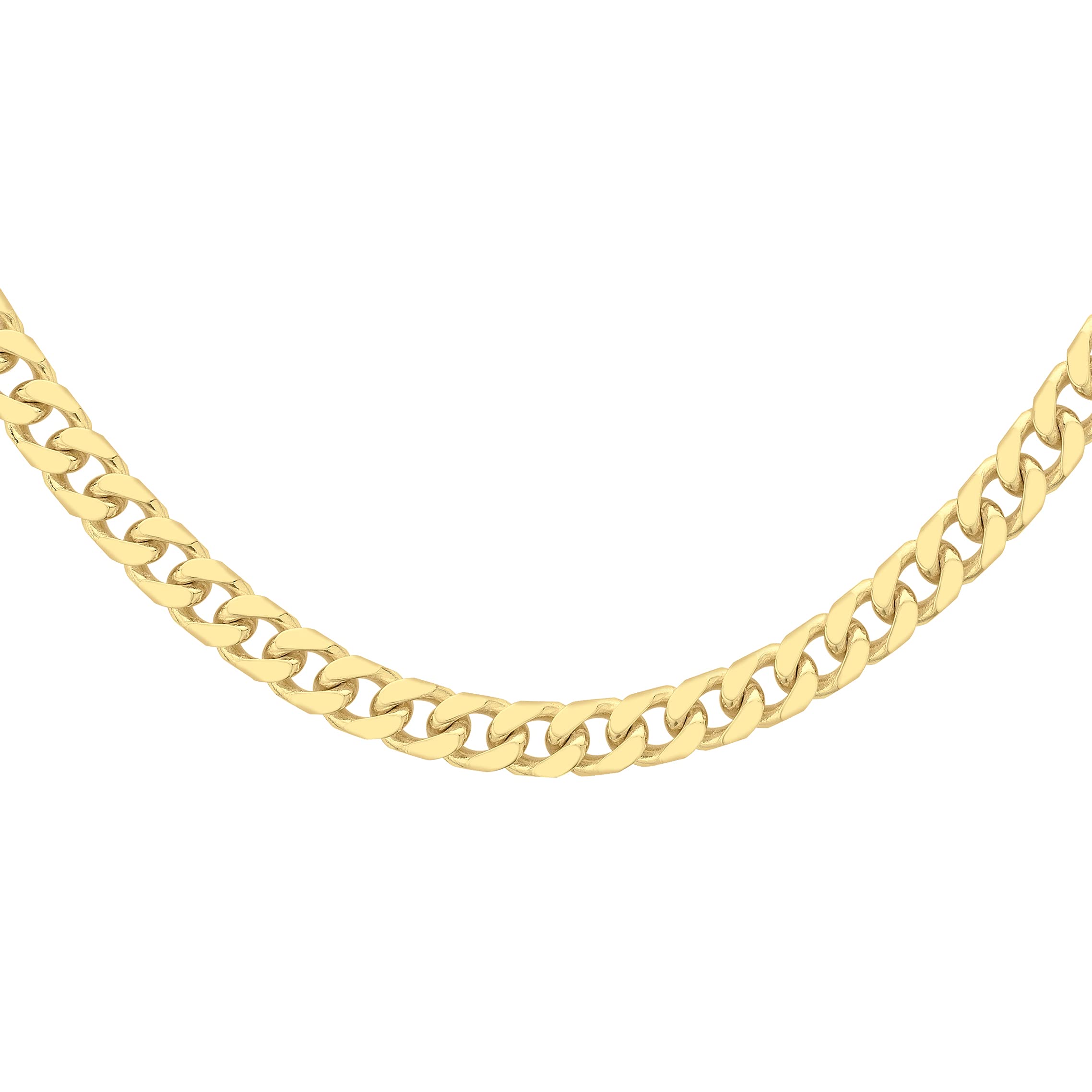 Carissima Gold Unisex 9-karatowe żółte złoto 4,6 mm okrągły łańcuszek pancerka naszyjnik