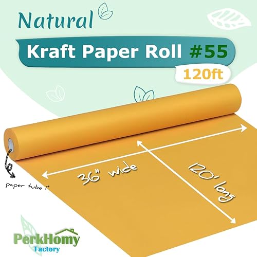 Vista 30 de PerkHomy - Rollo de papel kraft negro de 36 x 1.440 pulgadas (120 pies) para tablón de anuncios, papel artístico, cubierta de mesa, manualidades