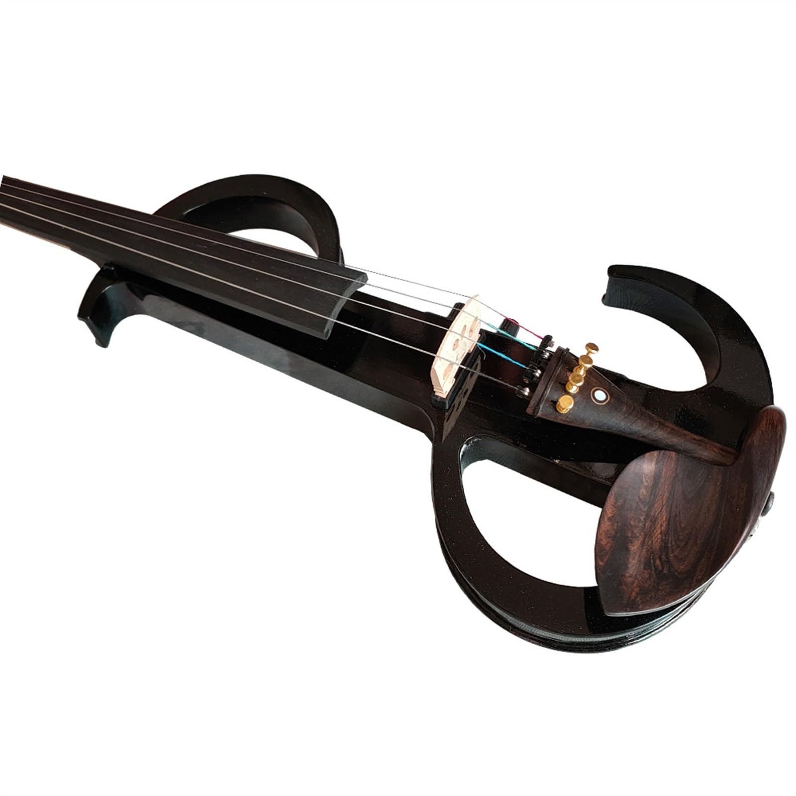 strumento violino Principiante Di Violino Elettronico Nero Che Suona Lo Strumento Violino Da Palco