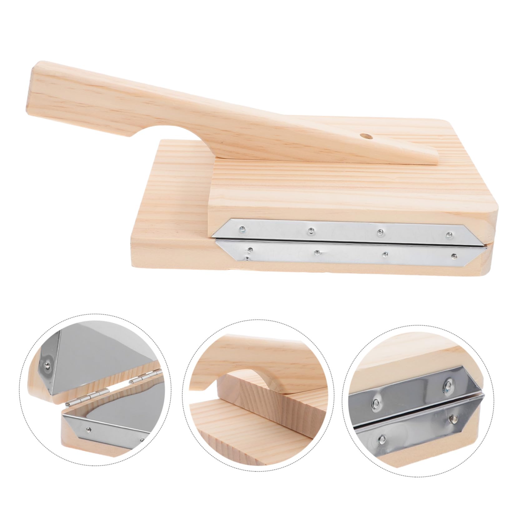 Molde Empanadillas de Madera para Hacer Masa y Envoltorios, Prensa de Madera Manual Adecuado para Preparar Empanadillas y Accesorios Hogar