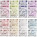 8 Colors Letter Stickers Self Adhesive Alphabet Stickers 8 Sheets Lettres Adhésives Alphabet Lettres Autocollantes Stickers pour Scrapbooking Cadeau Bricolage Décoration de Mariage