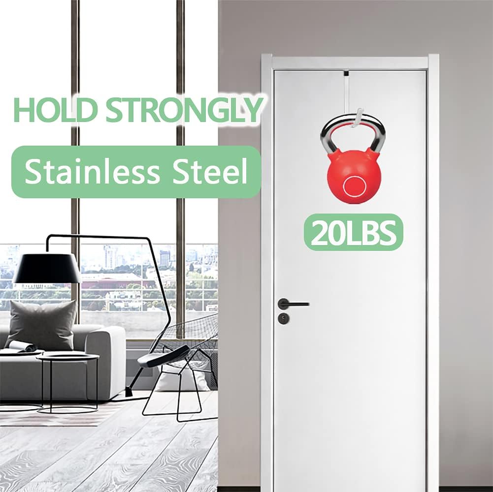 Over Door Hooks 6-Pack Stainless Steel The Door Hanging Hook with Soft Rubber Surface Prevent Scratches, for Bathroom, Bedroom, Kitchen, Towels, Clothes, Shoes Bag, Hats, Coats (White) : Industrial & Scientific