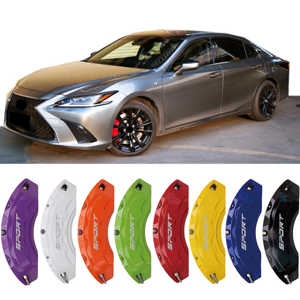 Amazon.com: 4pc Brake Caliper Covers Compatible Front Rear Wheel