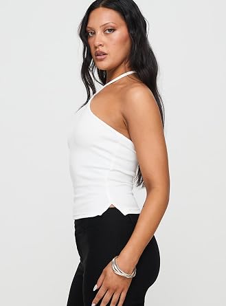 Princess Polly Women's Baseline Halter Rib Top
