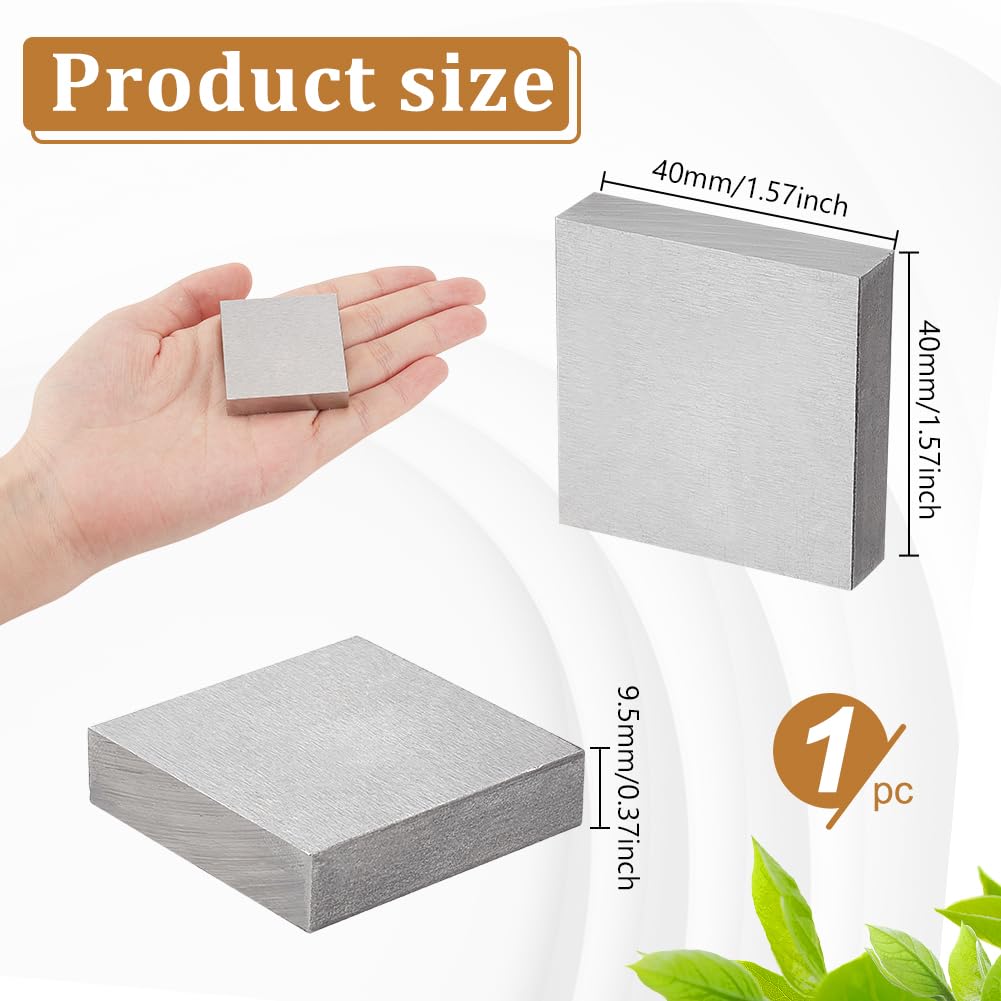 UNICRAFTALE 1 Pc Work Bench Blocks Square Steel Anvil Workbenches Flat Jewelers Tool Metal Bench Block Jewelry Stamping Block for Jewelry Making Repairing Stamping DIY Tools 40x40mm - Image 3