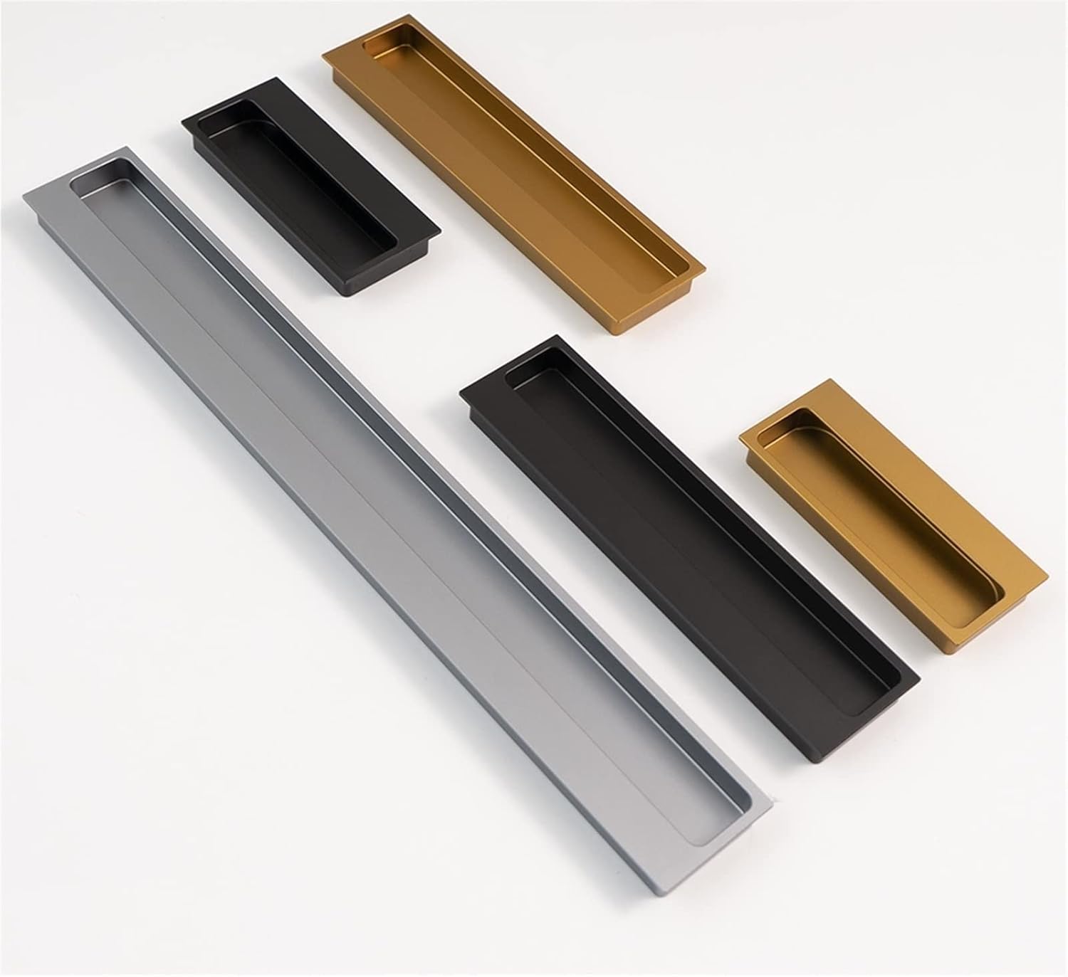 Embedded Stealth Door Handle Slotted Drawer Cupboard Wardrobe Hidden Door Handles Sliding Door Pull 1Pcs (Color : A-0186-120)