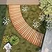 6FT Curved Wooden Garden Pathway Walkway Outdoor Roll Out Decorative Garden Non-Slip Patio Path Decorative Boardwalk Outdoor Road Floor for Backyard Beach Wedding Party